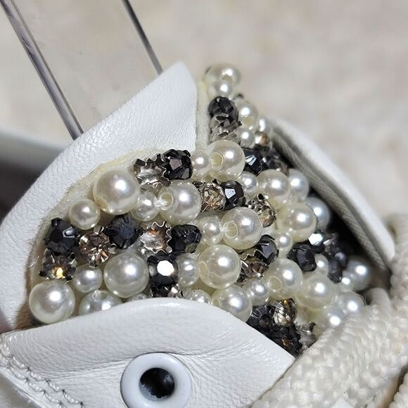 Replay White & Silver Platform Embroidered Heart Sneakers RZ860003L - Picture 11 of 11